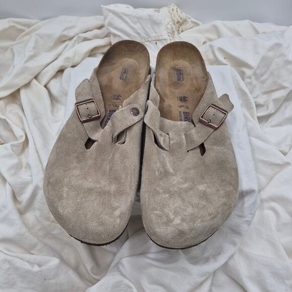 Birkenstock Boston soft footbed nubuck taupe mens size EU 46 US 13-13.5 main image 6